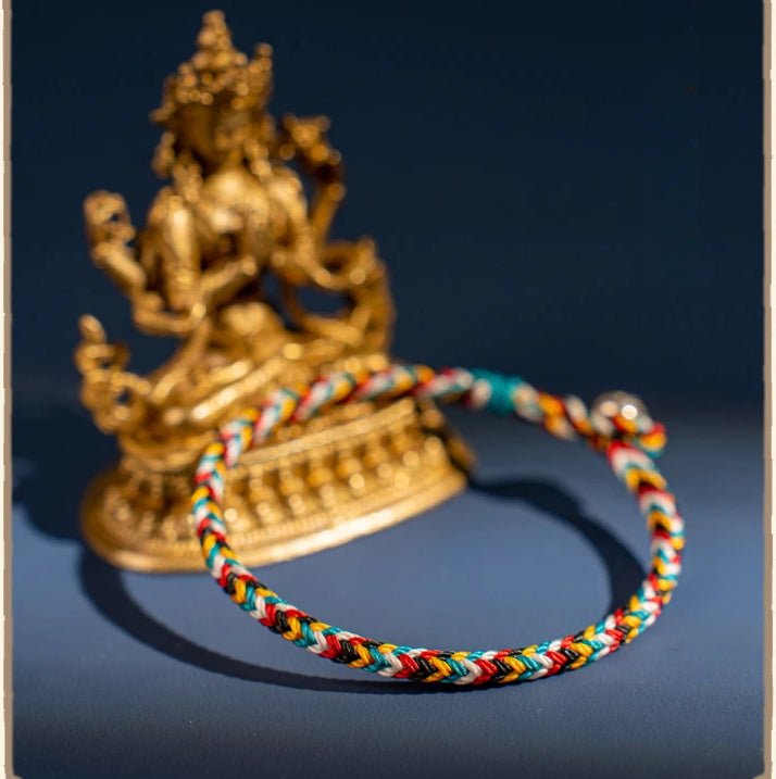 Handmade Tibetan Knot Red String Bracelet - Adjustable for Good Luck and Prosperity - STAR8S