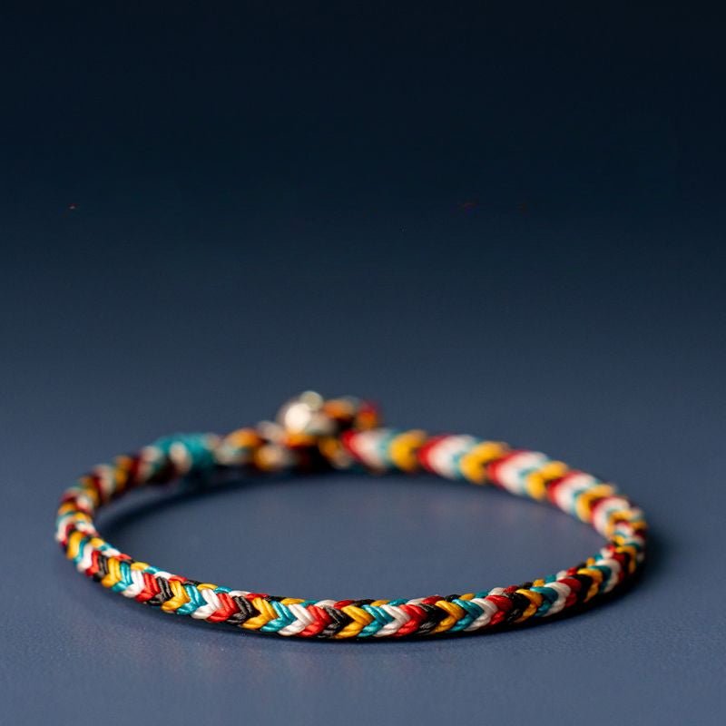 Handmade Tibetan Knot Red String Bracelet - Adjustable for Good Luck and Prosperity - STAR8S