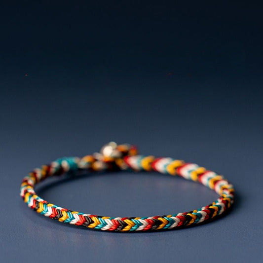 Handmade Tibetan Knot Red String Bracelet - Adjustable for Good Luck and Prosperity - STAR8S