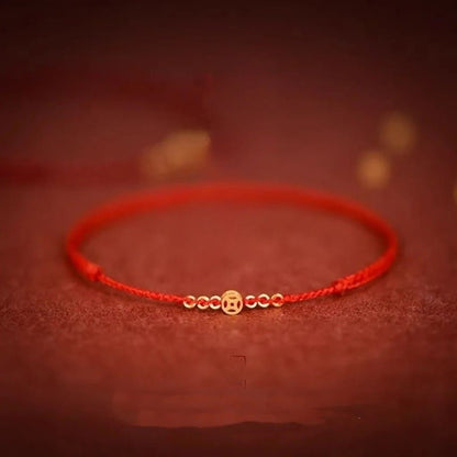 Handwoven Red String Bracelet for Your Zodiac Year - Adjustable, Good Luck & Protection - STAR8S