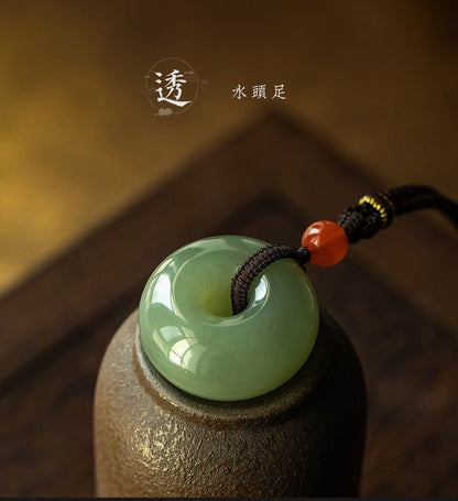 He Tian Jade Smoke Purple Peace Pendant Necklace for Men & Women - Jade Jewelry Pendant Gift - STAR8S