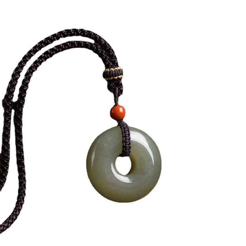 He Tian Jade Smoke Purple Peace Pendant Necklace for Men & Women - Jade Jewelry Pendant Gift - STAR8S