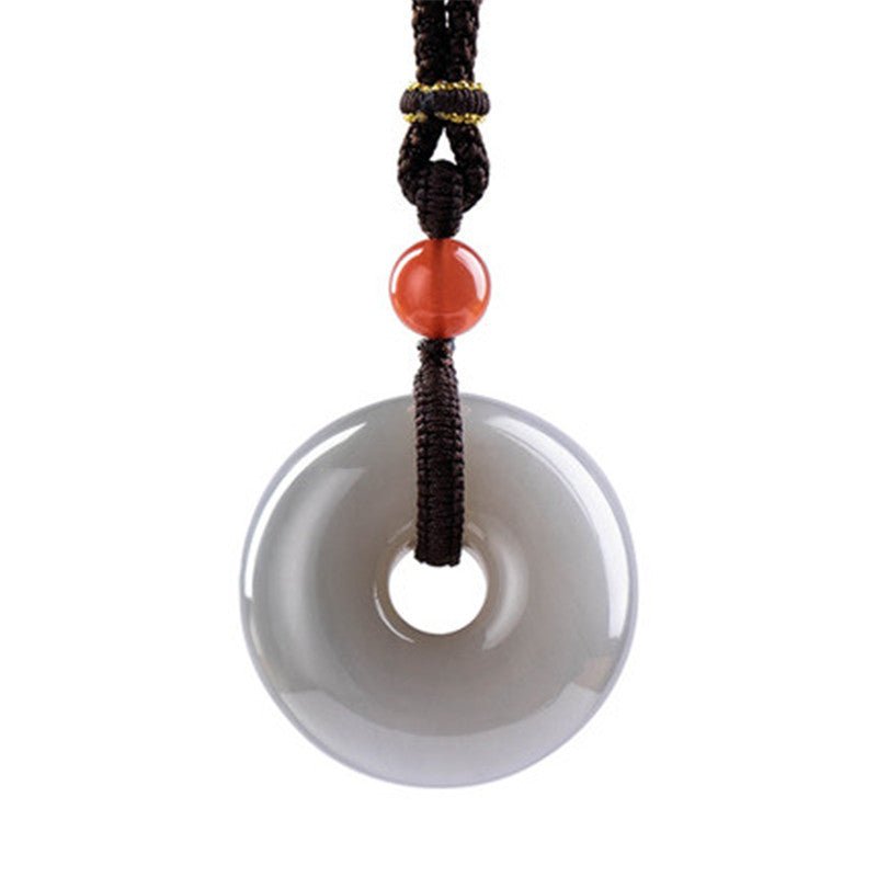 He Tian Jade Smoke Purple Peace Pendant Necklace for Men & Women - Jade Jewelry Pendant Gift - STAR8S