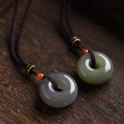 He Tian Jade Smoke Purple Peace Pendant Necklace for Men & Women - Jade Jewelry Pendant Gift - STAR8S