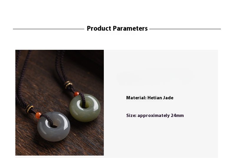 He Tian Jade Smoke Purple Peace Pendant Necklace for Men & Women - Jade Jewelry Pendant Gift - STAR8S