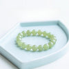 Hetian Jade Bead Bracelet – Elegant Light Luxury Beads with Premium Ice-Seed Jade, Adjustable for Women