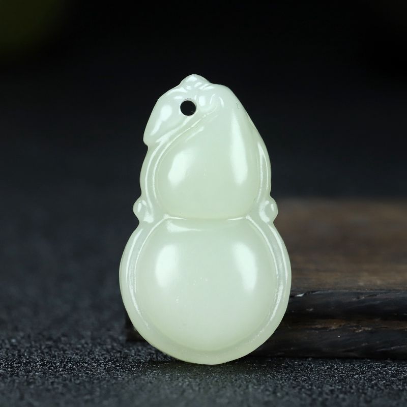 hetian jade white jade ruyi gourd pendant | natural gourd pendant for prosperity & protection - star8s
