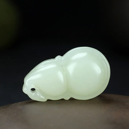 Hetian Jade White Jade Ruyi Gourd Pendant | Natural Gourd Pendant for Prosperity & Protection - STAR8S