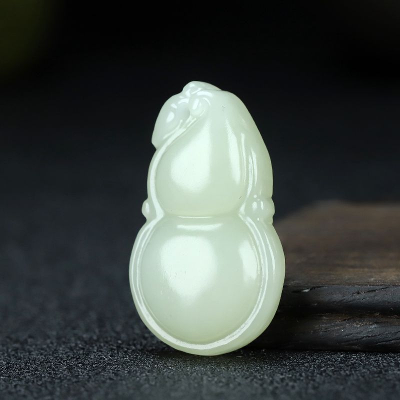 hetian jade white jade ruyi gourd pendant | natural gourd pendant for prosperity & protection - star8s