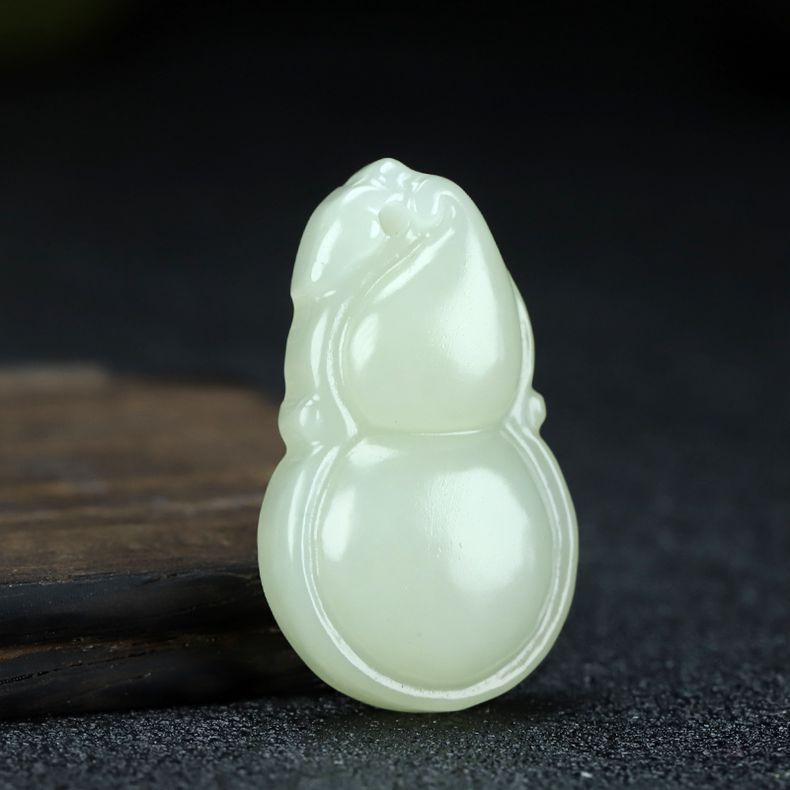 hetian jade white jade ruyi gourd pendant | natural gourd pendant for prosperity & protection - star8s