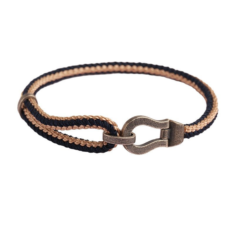 Horseshoe Buckle Red String Bracelet | Adjustable for Couples - S925 Silver - STAR8S