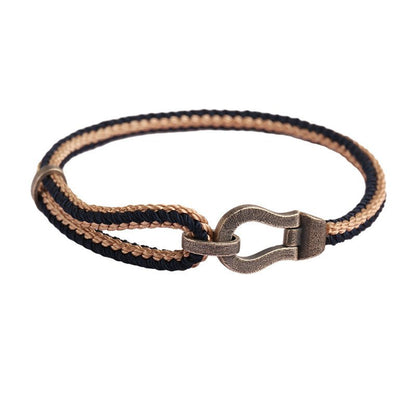 Horseshoe Buckle Red String Bracelet | Adjustable for Couples - S925 Silver - STAR8S