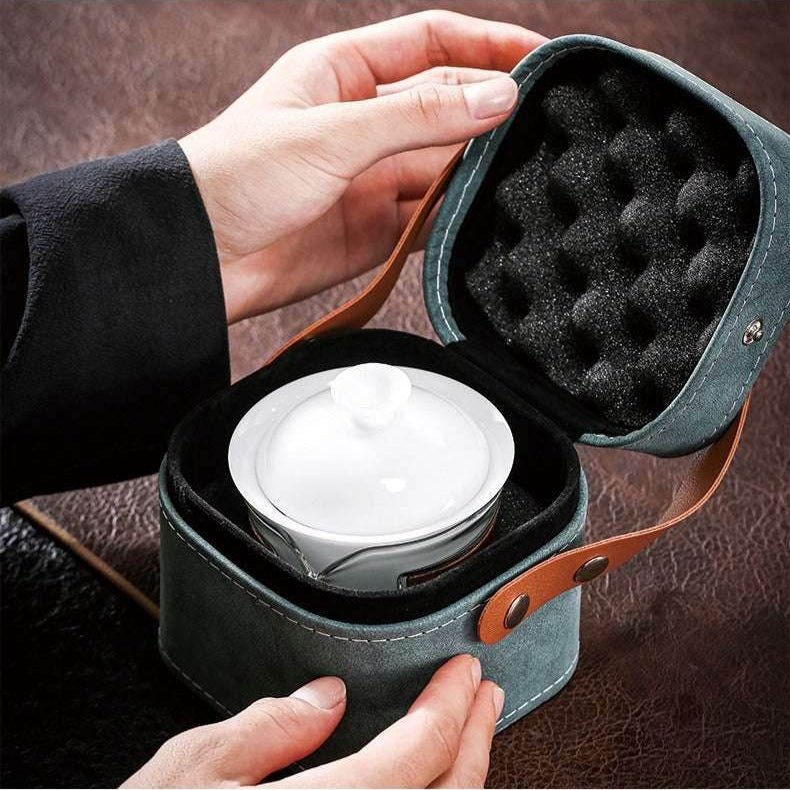 Ice Jade Kuaike Cup Portable Gongfu Tea Set for Outdoor Gift - STAR8S