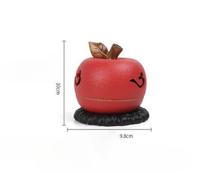 Incense Burner Elegant Ceramic Apple - shaped, Charming Peaceful Design for Home & Office - STAR8S