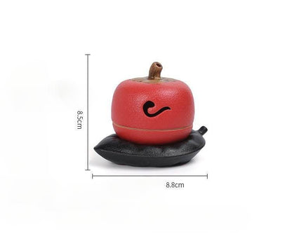 Incense Burner Elegant Ceramic Apple - shaped, Charming Peaceful Design for Home & Office - STAR8S