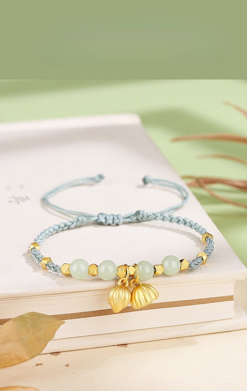 Jade Bracelets for Sale - Hetian Jade, 925 Silver, Lotus, Broken Silver, Two Lifetimes of Joy | STAR8S