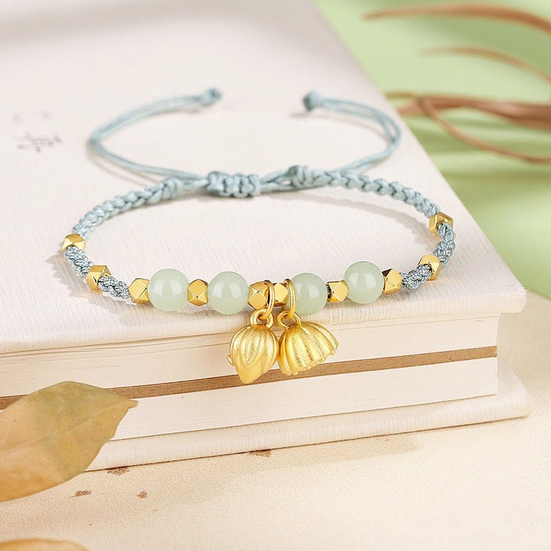 Jade Bracelets for Sale - Hetian Jade, 925 Silver, Lotus, Broken Silver, Two Lifetimes of Joy | STAR8S