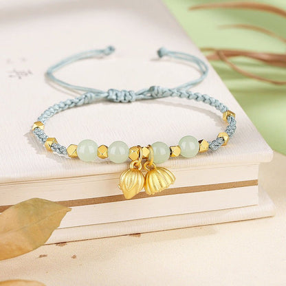 Jade Bracelets for Sale - Hetian Jade, 925 Silver, Lotus, Broken Silver, Two Lifetimes of Joy | STAR8S