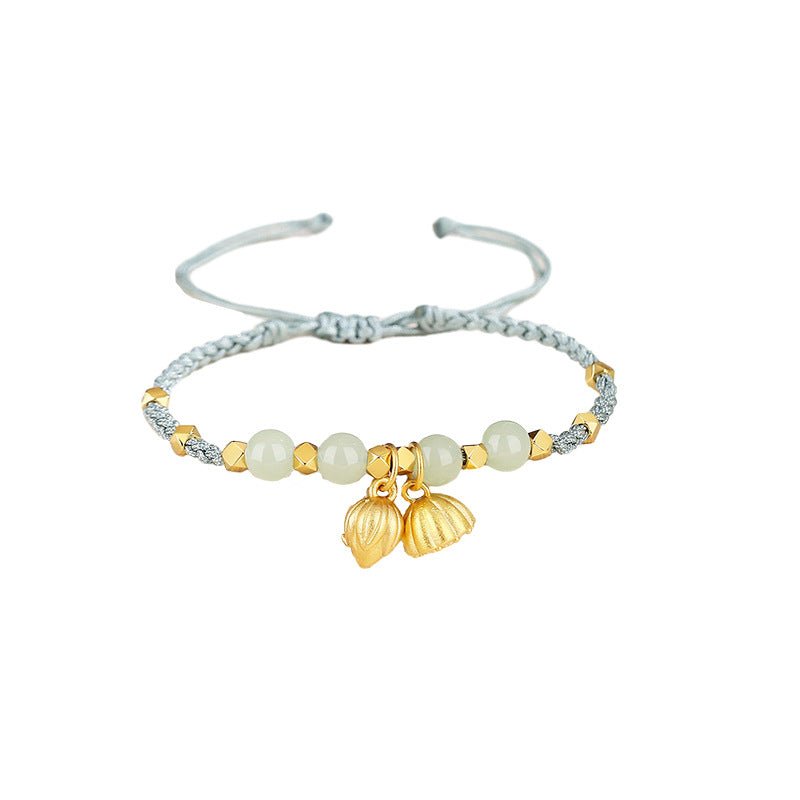 Jade Bracelets for Sale - Hetian Jade, 925 Silver, Lotus, Broken Silver, Two Lifetimes of Joy | STAR8S