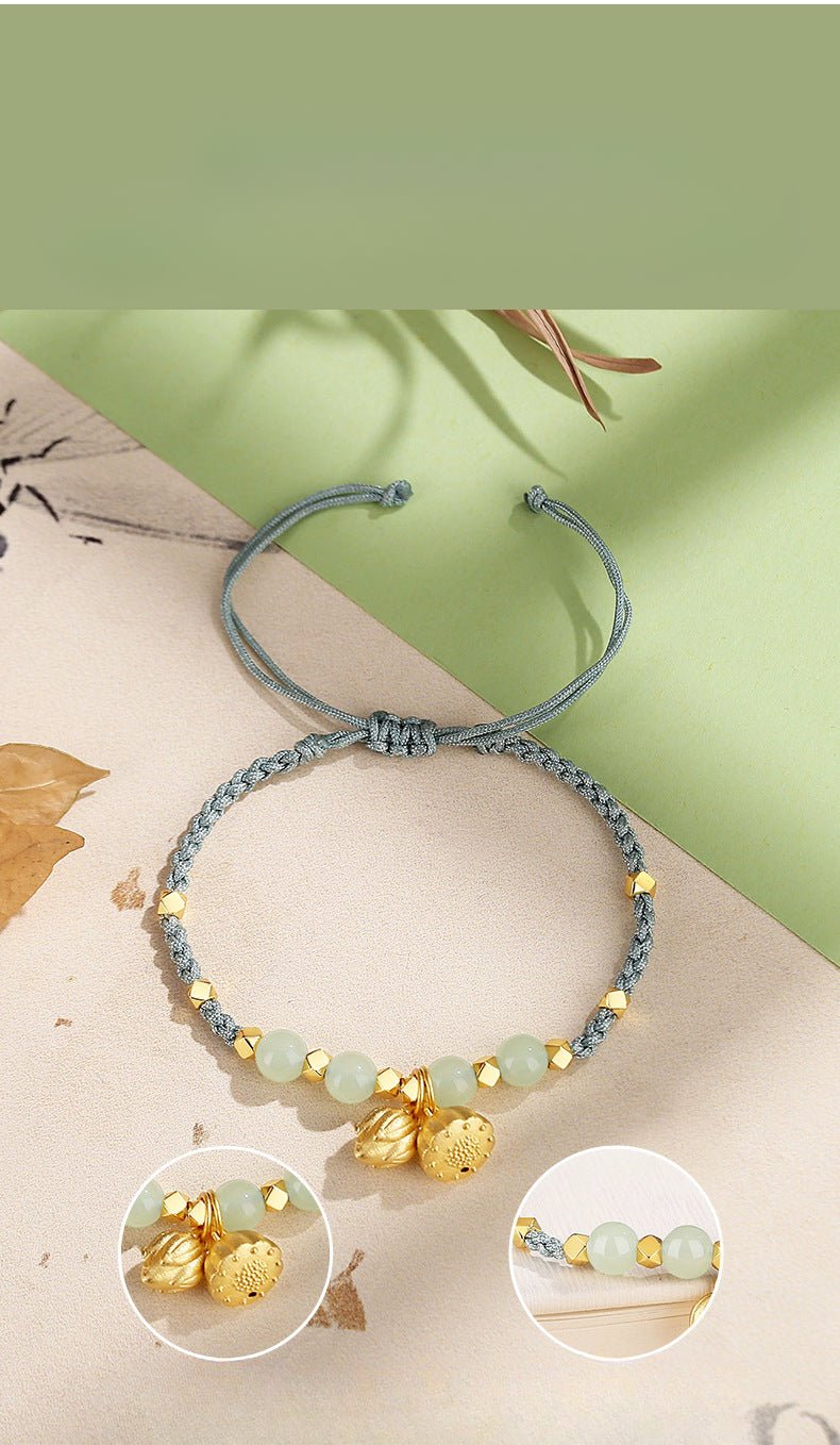 Jade Bracelets for Sale - Hetian Jade, 925 Silver, Lotus, Broken Silver, Two Lifetimes of Joy | STAR8S