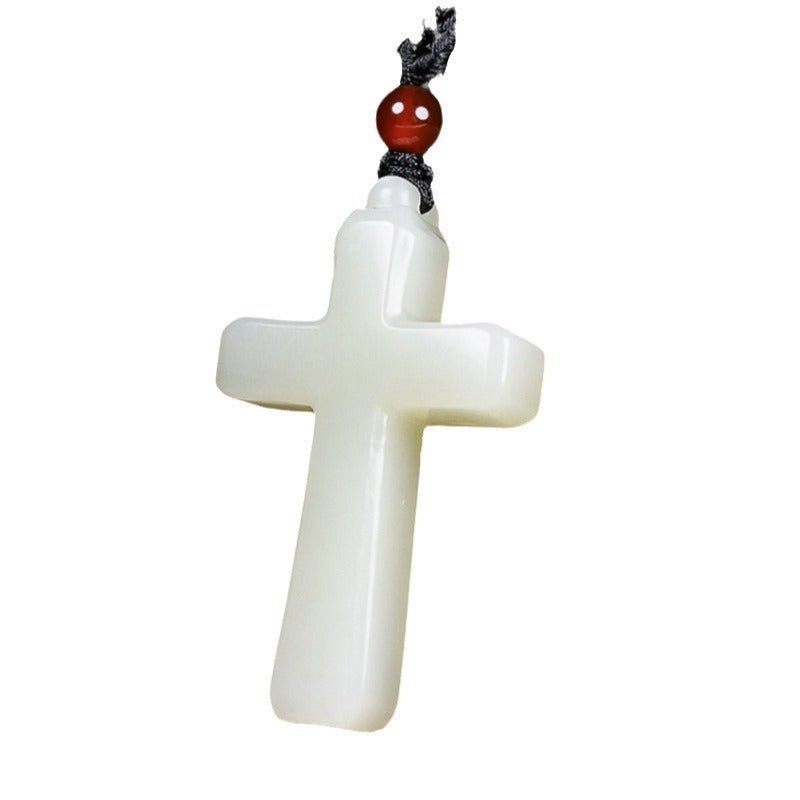 jade cross necklace - hetian jade pendant for men & women | authentic jade cross pendant ✝️💚 - star8s