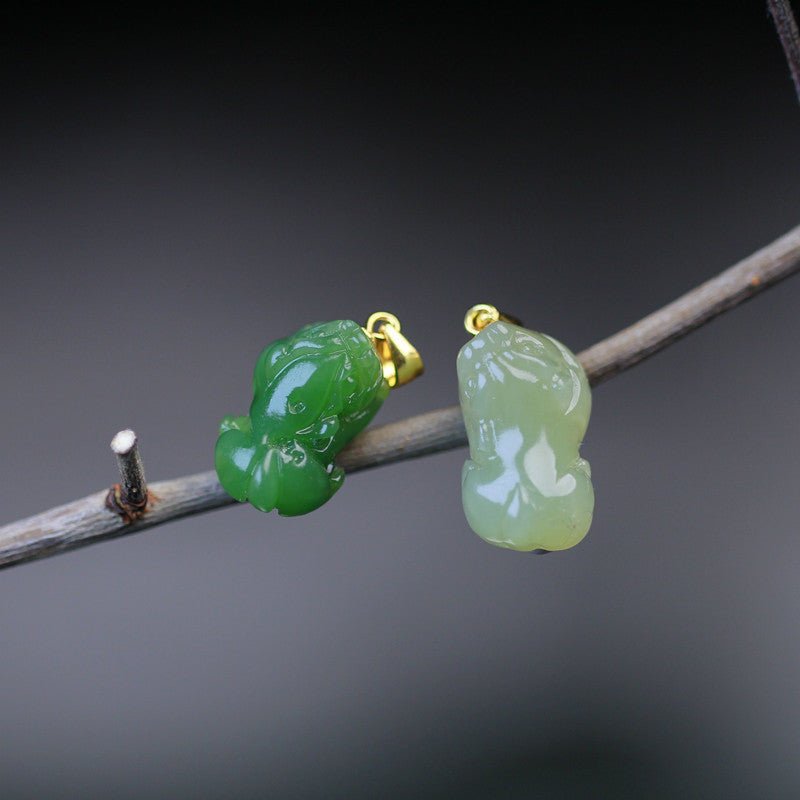 Jade Cross Necklace with Heitian Pixiu Charm - Sterling Silver Unisex | STAR8S