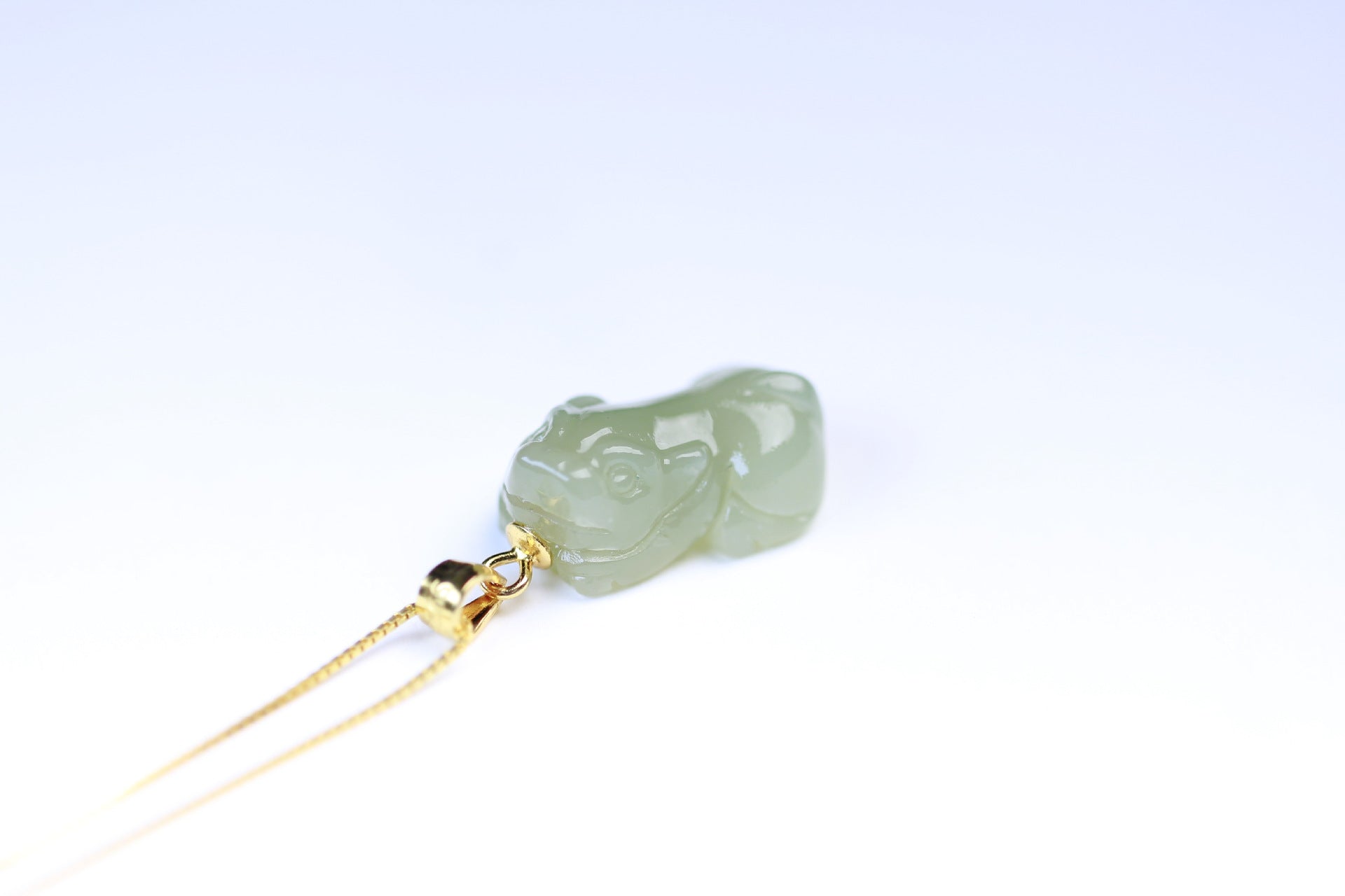 Jade Cross Necklace with Heitian Pixiu Charm - Sterling Silver Unisex | STAR8S