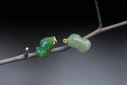 Jade Cross Necklace with Heitian Pixiu Charm - Sterling Silver Unisex | STAR8S