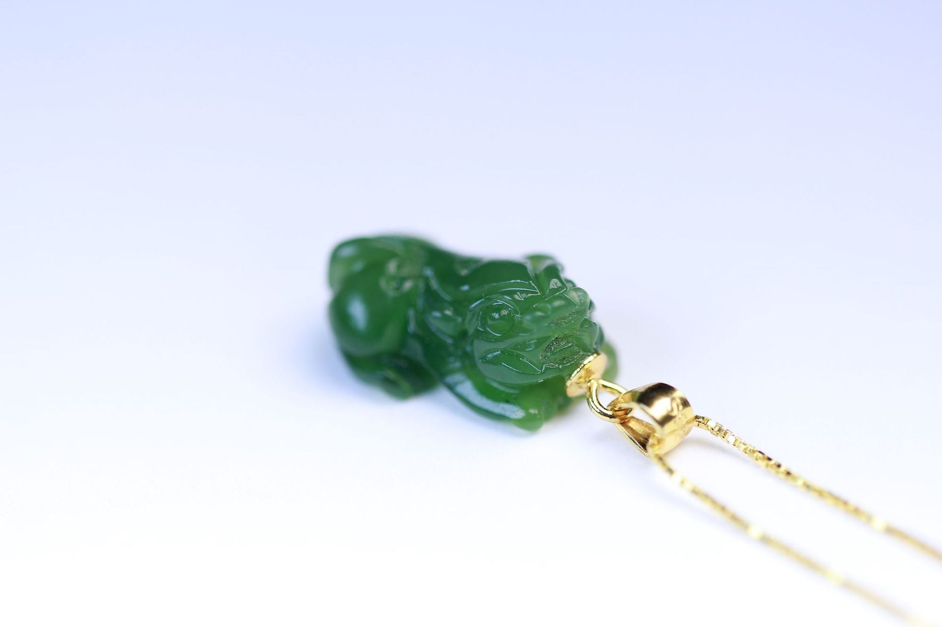 Jade Cross Necklace with Heitian Pixiu Charm - Sterling Silver Unisex | STAR8S