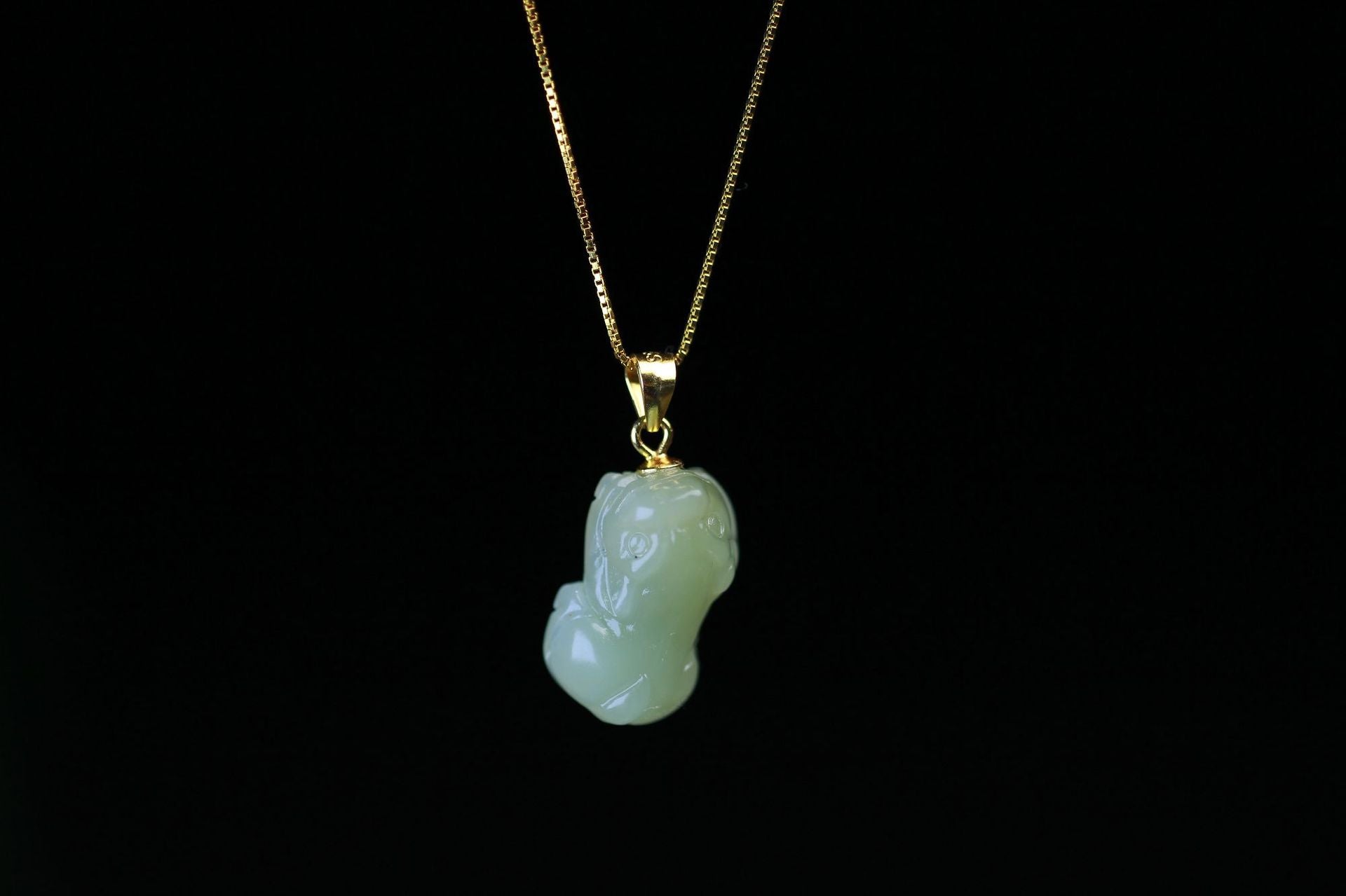 Jade Cross Necklace with Heitian Pixiu Charm - Sterling Silver Unisex | STAR8S