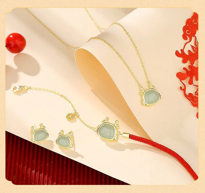 Jade Dragon Necklaces - 925 Silver Hetian Money - Drawing Dragon | STAR8S - STAR8S