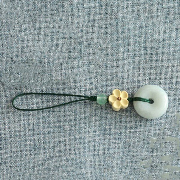 🌿 Jade Keychain - Ping An Kou Pendant for Men and Women, Minimalist Phone Charm & Keyring Accessory 🌿 - STAR8S