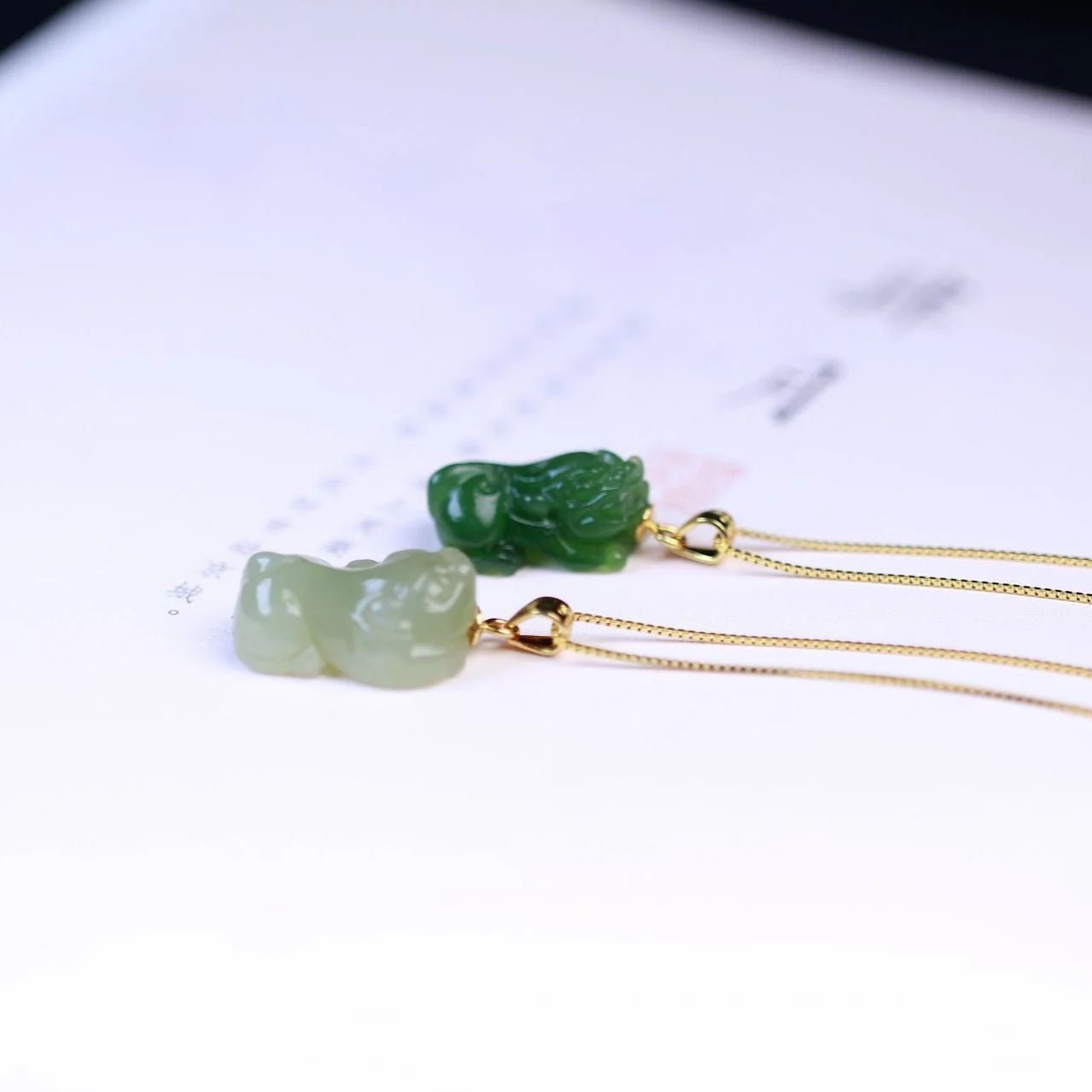 Jade Necklace with Heitian Pixiu Charm - Sterling Silver Unisex | STAR8S - STAR8S