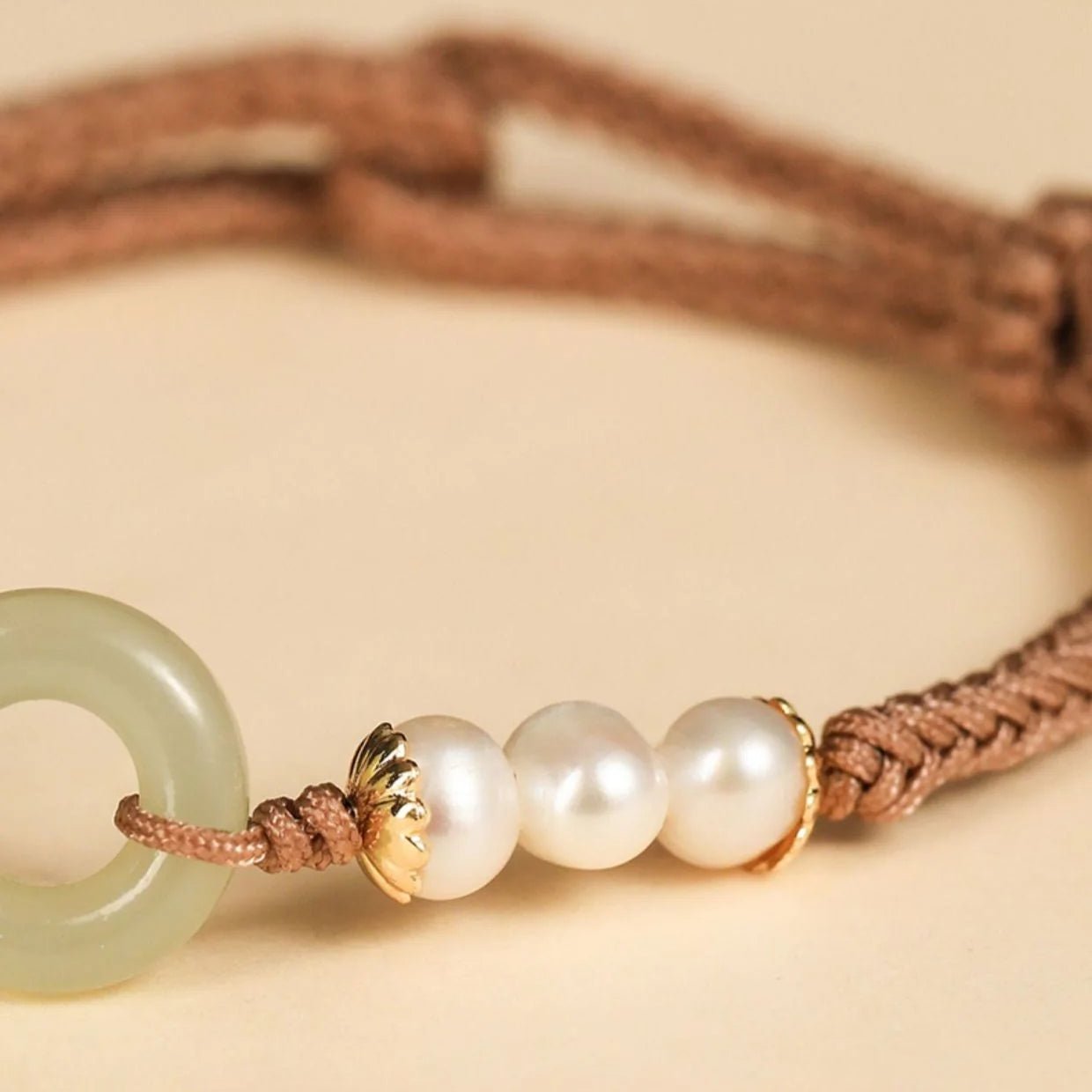 jade safety knot red string bracelet‌ - hetian pearl friend gift | star8s - star8s