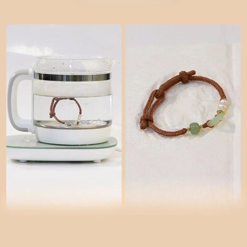 Jade Safety Knot red String Bracelet‌ - Hetian Pearl Friend Gift | STAR8S - STAR8S