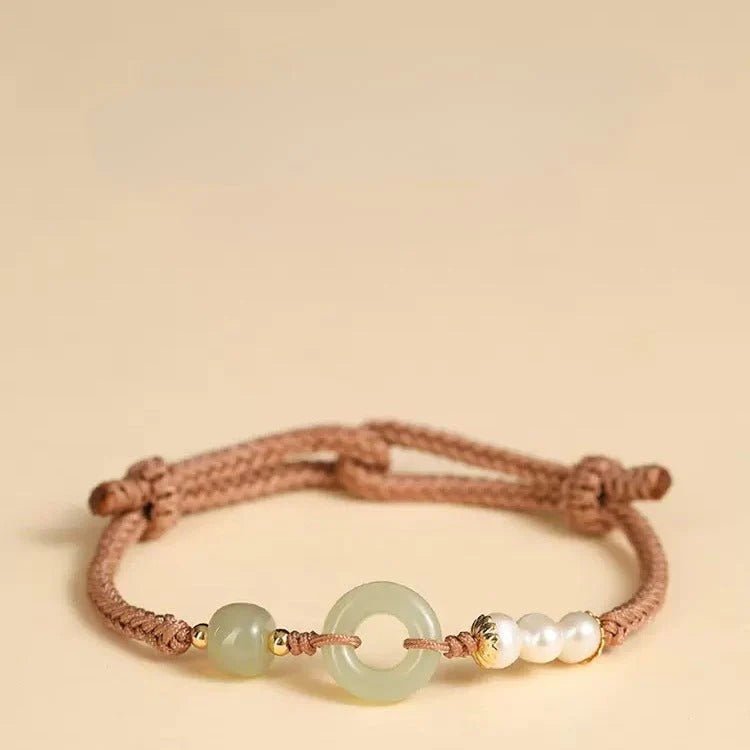 Jade Safety Knot red String Bracelet‌ - Hetian Pearl Friend Gift | STAR8S - STAR8S