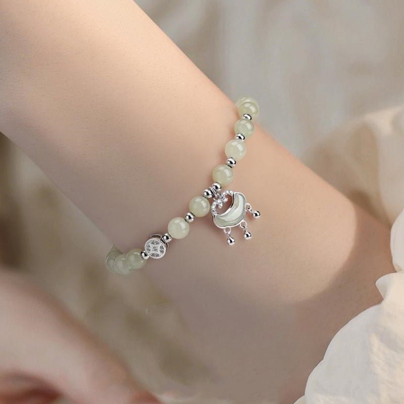 jade stone bracelet - hetian jade, 925 silver, longevity lock, ruyi, coin | star8s