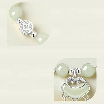 Jade Stone Bracelet - Hetian Jade, 925 Silver, Longevity Lock, Ruyi, Coin | STAR8S - STAR8S