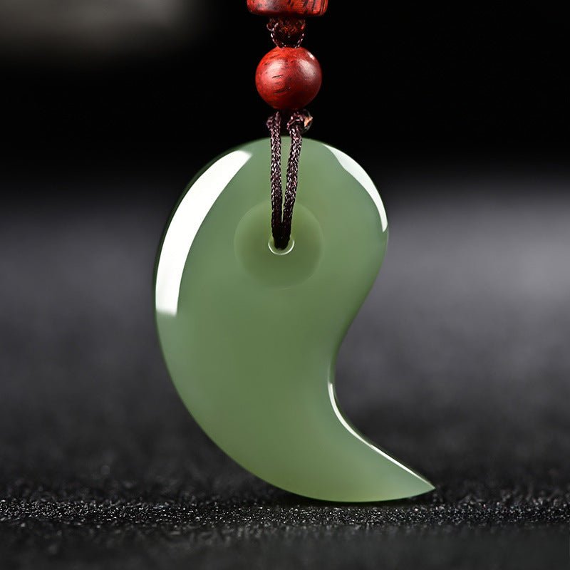 🌿 jade tai chi yin yang pendant - 💎 feng shui dual fish pair, unisex, couples, luck and protection amulet necklace 🧘‍♂️🧘‍♀️ - star8s