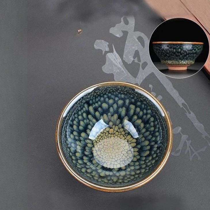 Jianzhan Tea Cup – Green Partridge Design, Luxurious & Exquisite Kiln - Changed Masterpiece - STAR8S