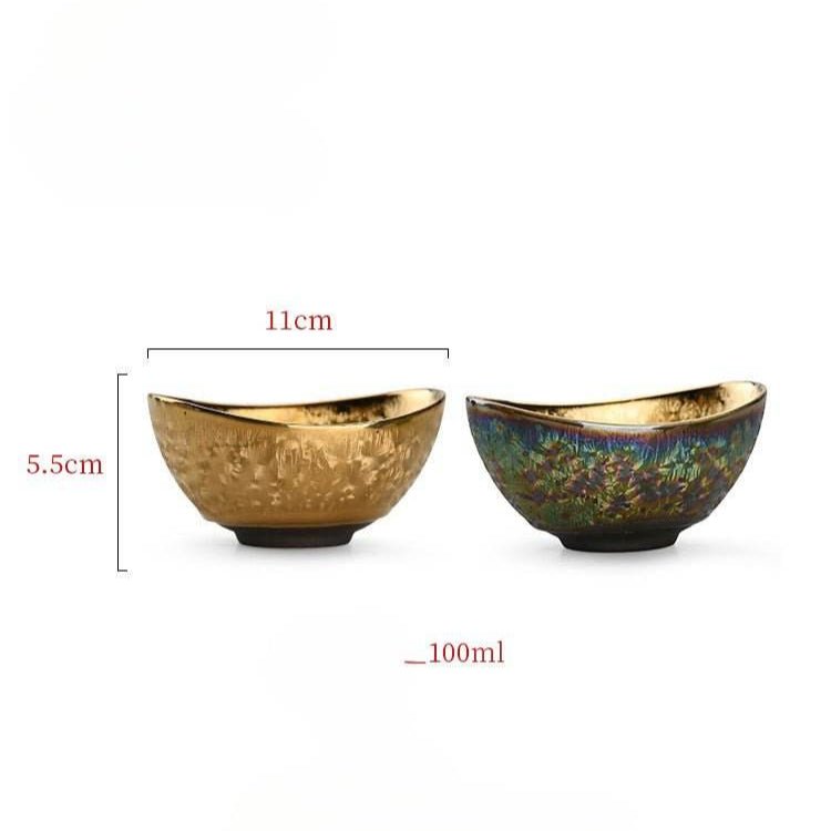 jianzhan tea cups ingot handcrafted ceramics, tea ceremony stress relief collector's artistic legacy - star8s