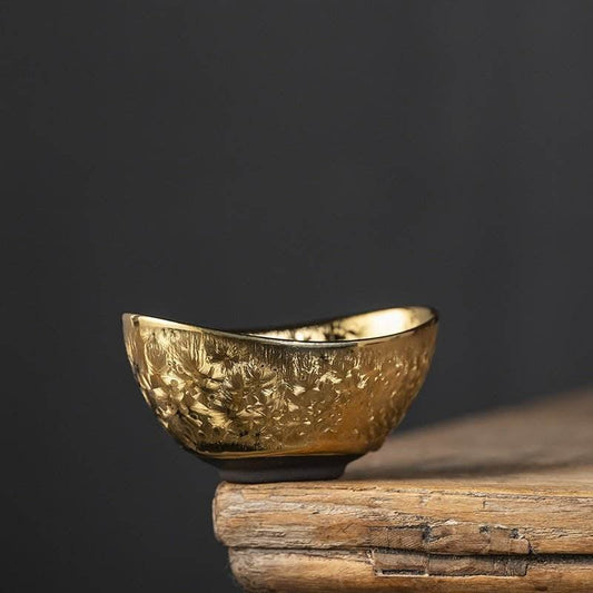 Jianzhan Tea Cups Ingot Handcrafted Ceramics, Tea Ceremony Stress Relief Collector's Artistic Legacy - STAR8S