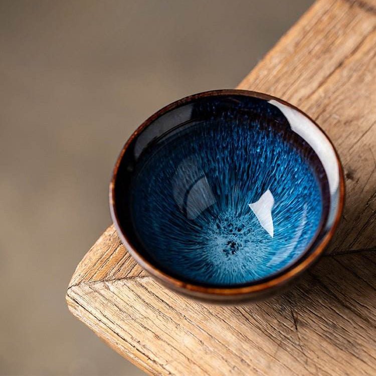 Jianzhan Tea Cups – Kiln - Transformed Bundle Mouth Design, Tea Ceremony Stress Relief & Connoisseur Prestige - STAR8S