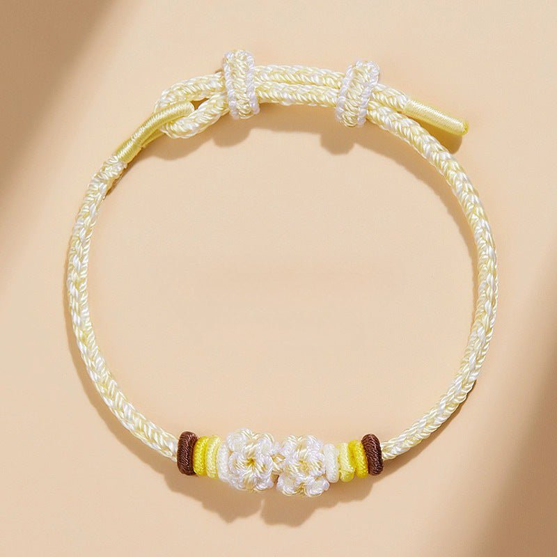 Kuromi Handmade Red String Bracelet | Colorful Braided Cord with Golden Accents | DIY Charm Bracelet - STAR8S