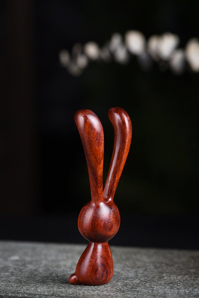 long - eared rabbit wooden massager comb – natural head, face & scalp massager for relaxation - star8s