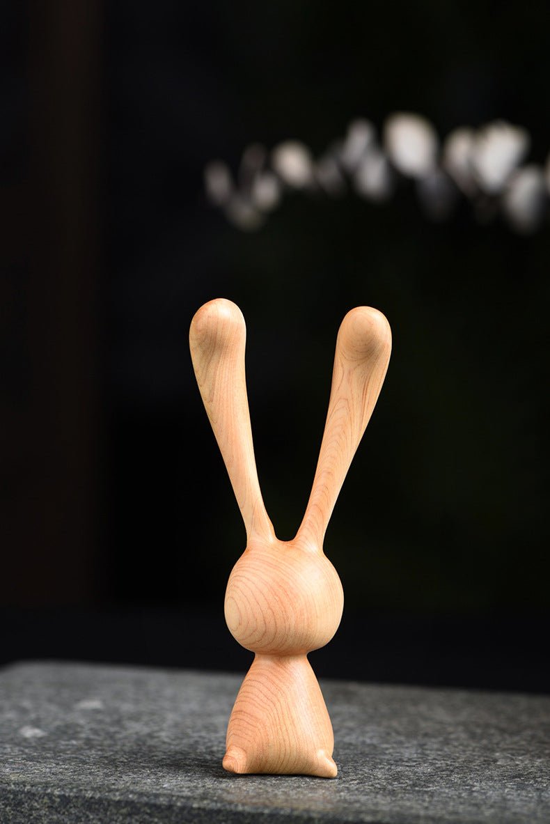 Long - Eared Rabbit Wooden Massager Comb – Natural Head, Face & Scalp Massager for Relaxation - STAR8S