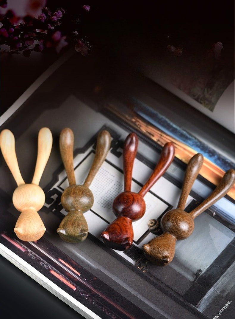 Long - Eared Rabbit Wooden Massager Comb – Natural Head, Face & Scalp Massager for Relaxation - STAR8S