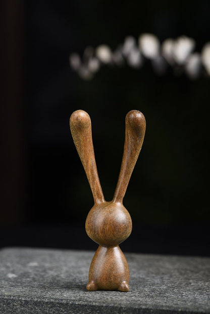 Long - Eared Rabbit Wooden Massager Comb – Natural Head, Face & Scalp Massager for Relaxation - STAR8S