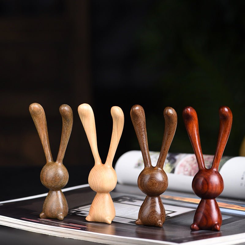 Long - Eared Rabbit Wooden Massager Comb – Natural Head, Face & Scalp Massager for Relaxation - STAR8S