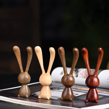 Long - Eared Rabbit Wooden Massager Comb – Natural Head, Face & Scalp Massager for Relaxation - STAR8S